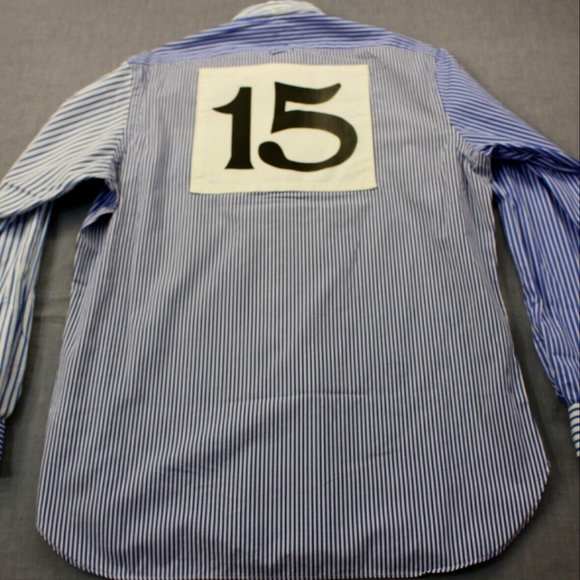 🔥Ralph Lauren Shirt Skull. Chest Pocket Blue Stripe Oxford Club NWT - Picture 4 of 4